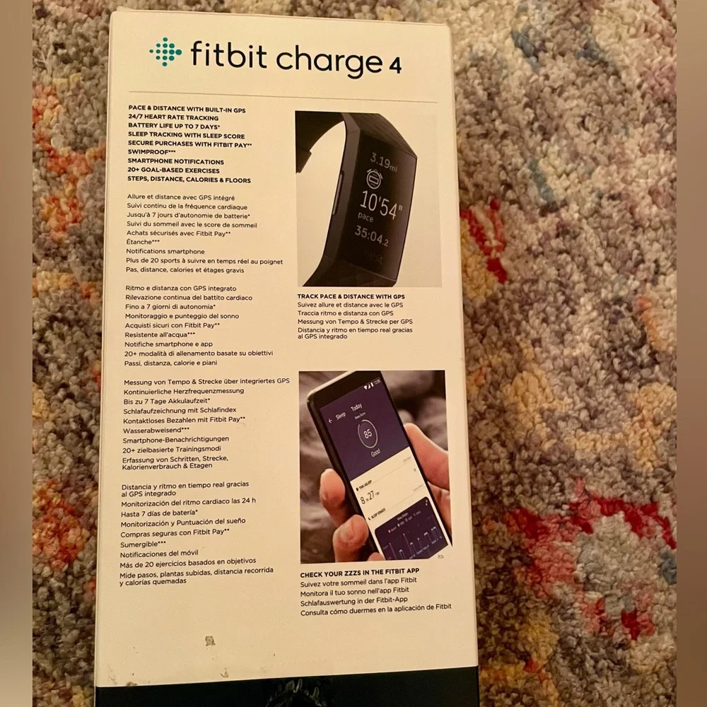 Fitbit Charge 4 Tracker, Used few times!